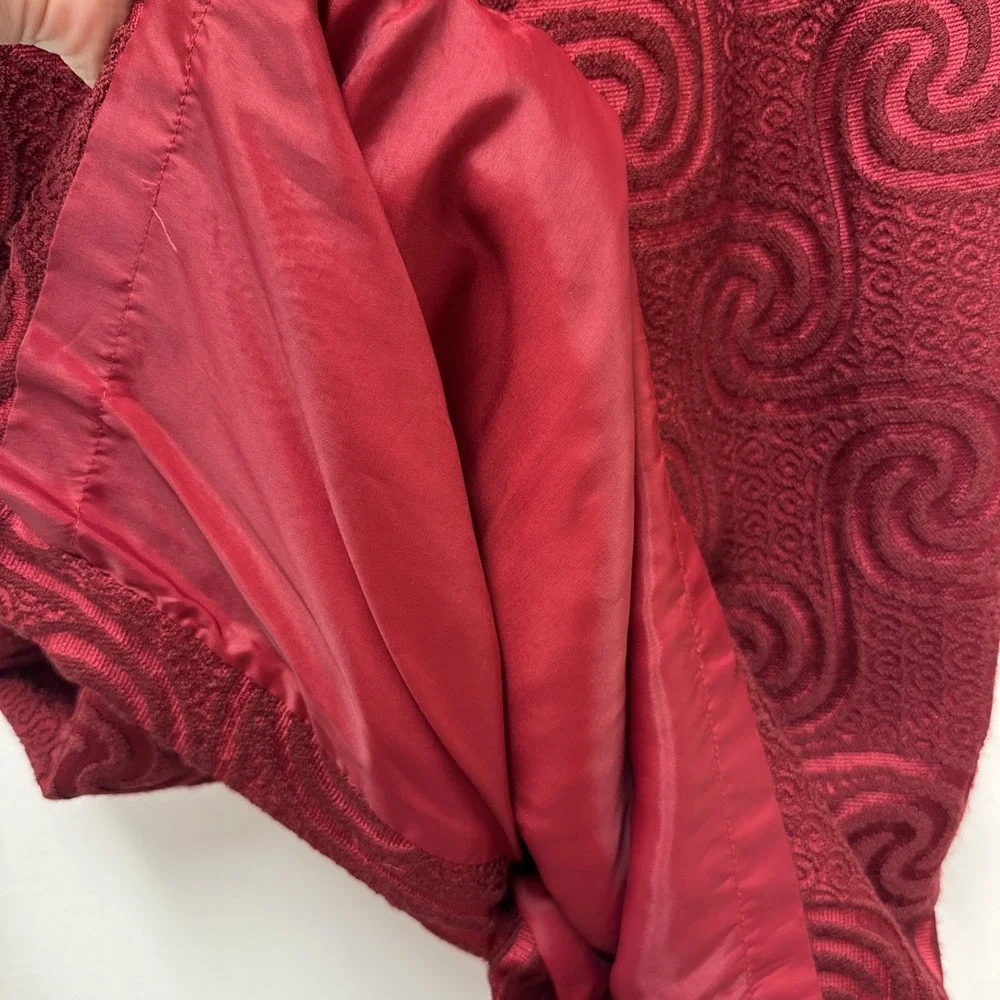 Nicole Miller Vintage 90s Shift Dress Size‎ 4 Womens In Red - Picture 4 of 5